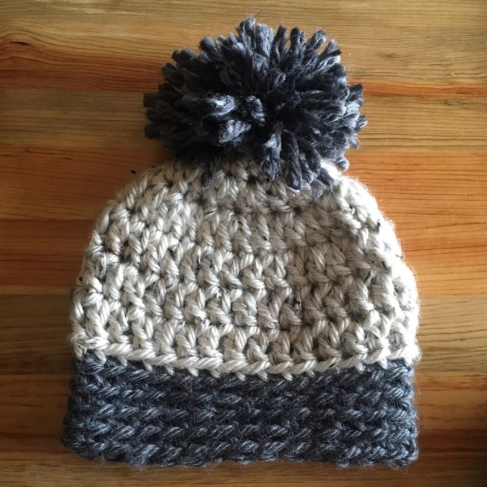 Super Soft Chunky Crochet Hat w/ Pom Pom